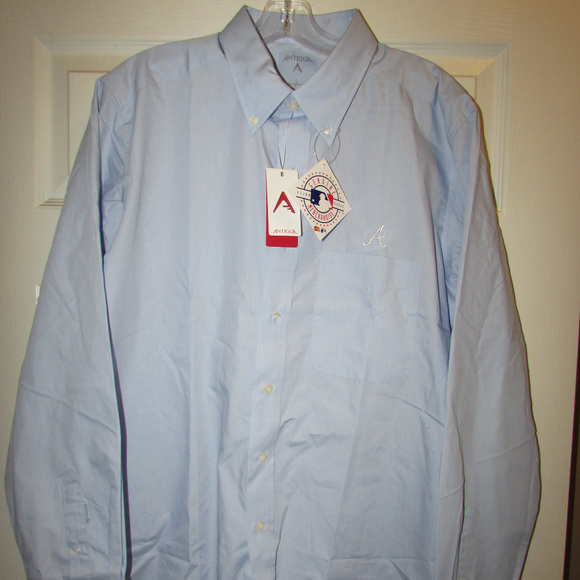 braves button up shirt